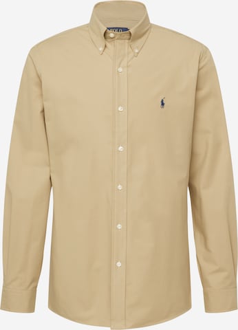 Polo Ralph Lauren Regular fit Overhemd in Beige: voorkant