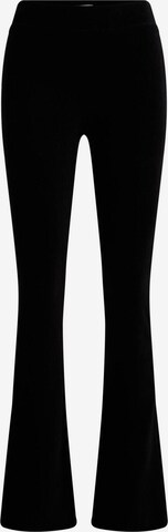 WE Fashion Zvonový Kalhoty – černá: přední strana