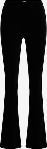 WE Fashion Zvonový Kalhoty – černá: přední strana