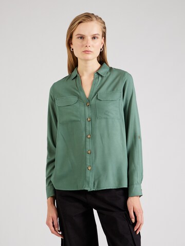VERO MODA Bluse 'BUMPY' in Grün: Vorderseite
