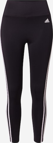 Skinny Pantaloni sportivi 'Designed To Move High-Rise 3-Stripes' di ADIDAS SPORTSWEAR in nero: frontale