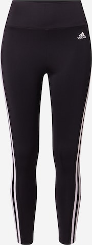 Skinny Pantalon de sport 'Designed To Move High-Rise 3-Stripes' ADIDAS SPORTSWEAR en noir : devant