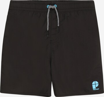 PROTEST Board Shorts in Black: front