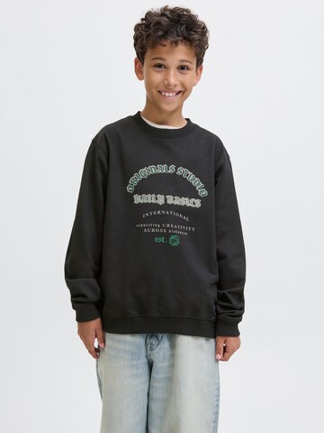 Jack & Jones Junior Sweatshirt in Zwart: voorkant