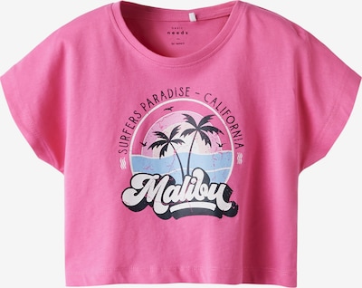 NAME IT Paita 'NKFVilma' värissä vaaleansininen / tumma pinkki / musta / valkoinen, Tuotenäkymä