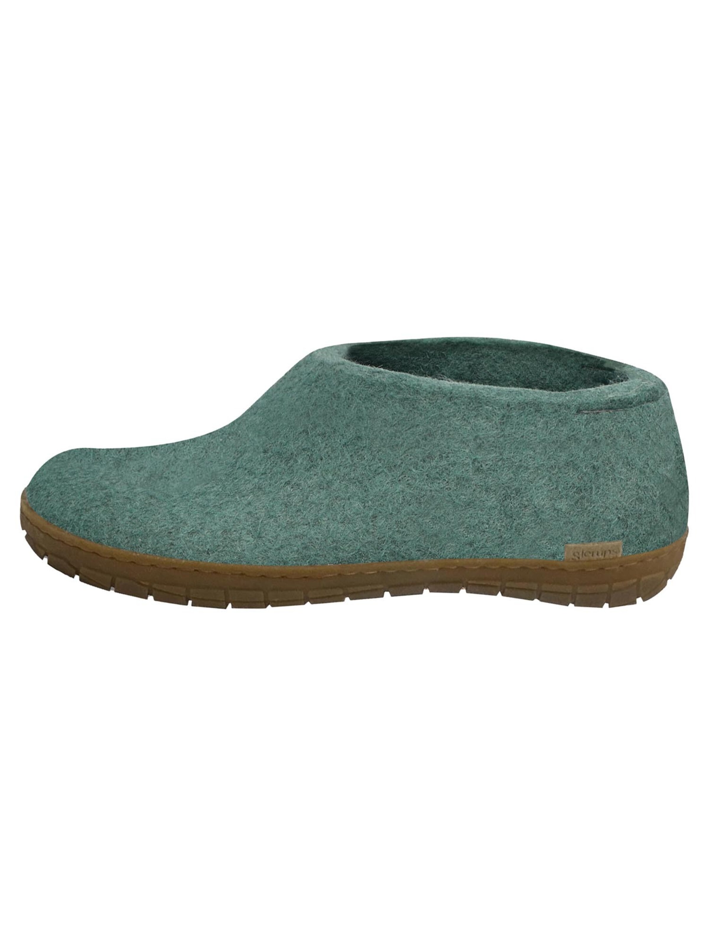 Glerups Slippers 'Honey' in Blue: front