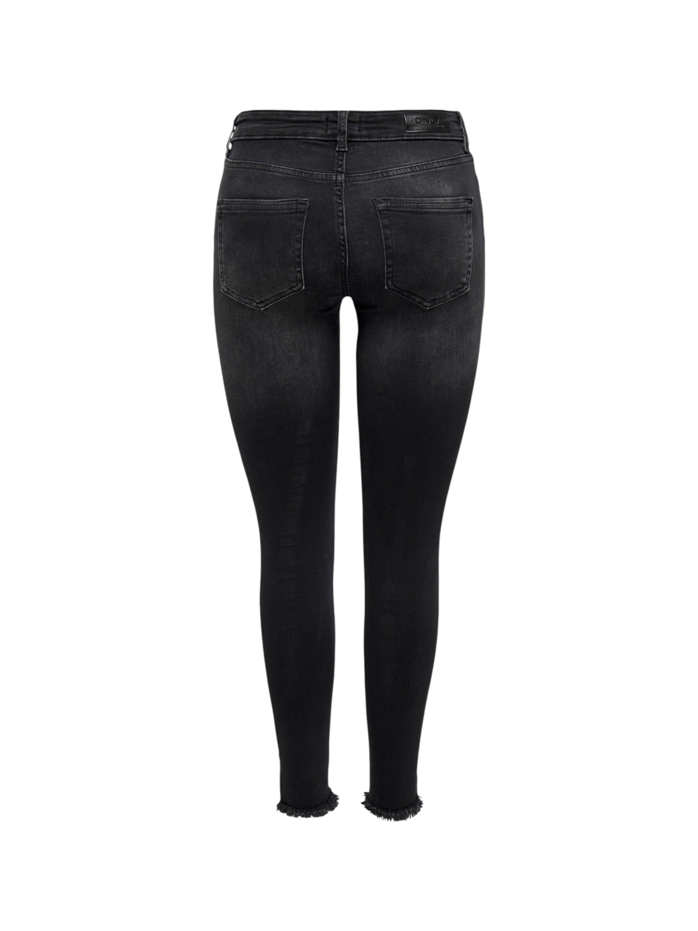 Skinny Jeans 'BLUSH LIFE MID ANK RAW REA1099 NOOS 15157997' di ONLY in nero