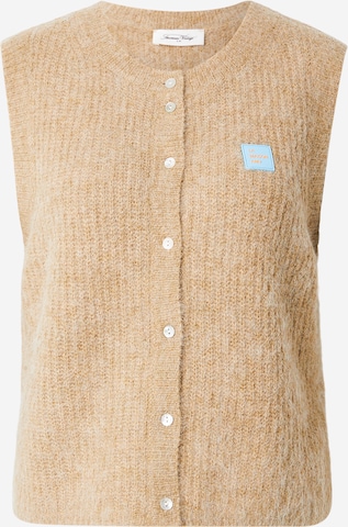 AMERICAN VINTAGEKardigan bez rukava 'EAST' - bež boja: prednji dio
