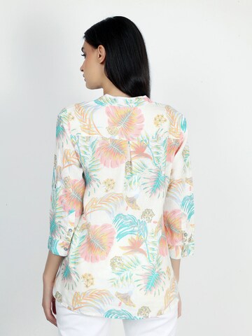 VICCI Germany Lässige Bluse, gerader Schnitt, Seitenschlitze, Model trägt Größe 36 in Mischfarben