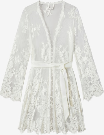 LASCANA Dressing Gown in White: front