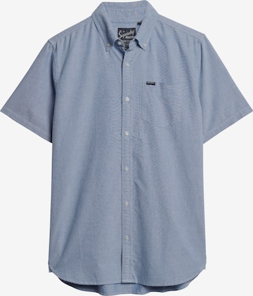 Superdry Regular fit Button Up Shirt in Blue: front