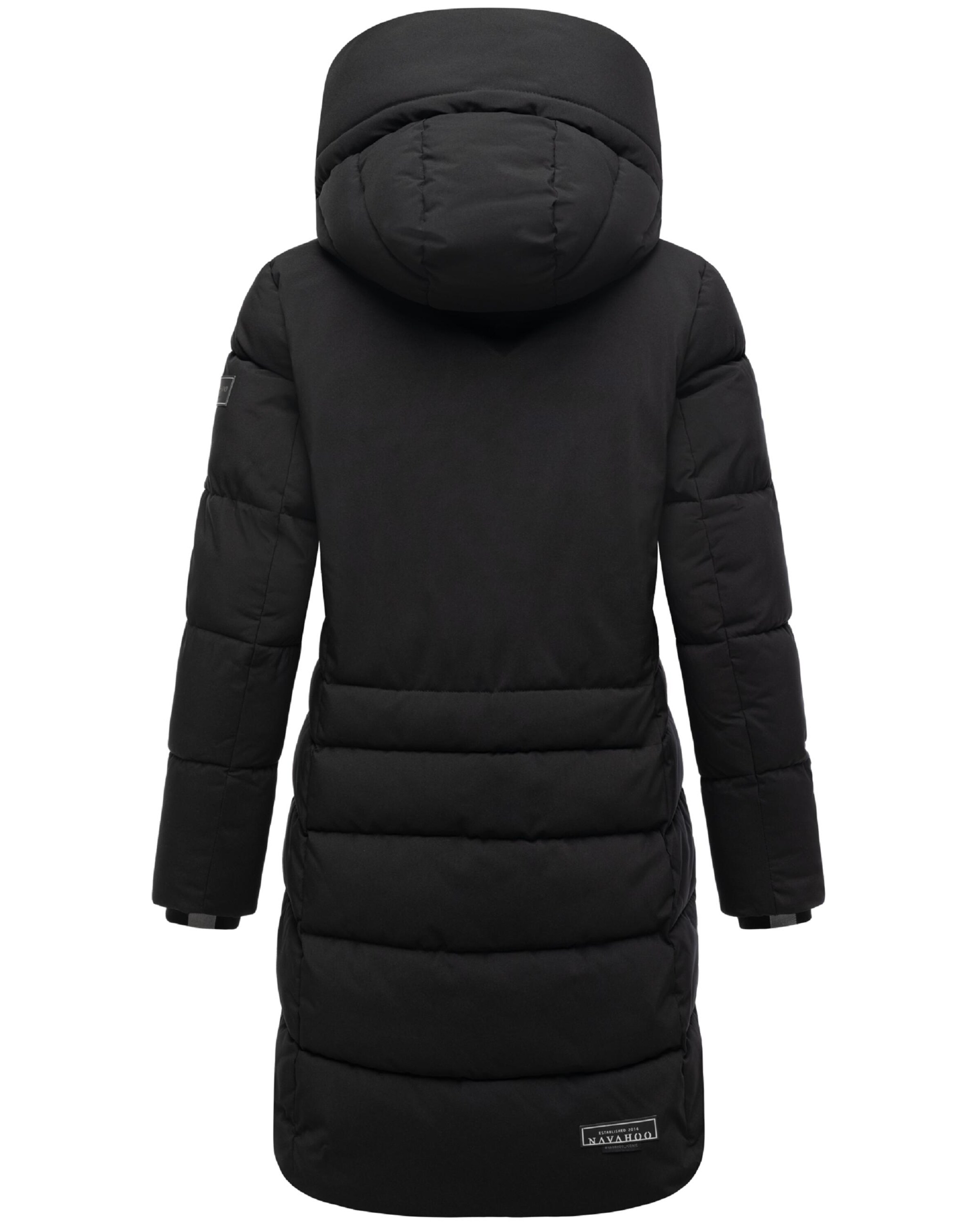 NAVAHOO Winter coat 'Mondnebel XIV' in Black