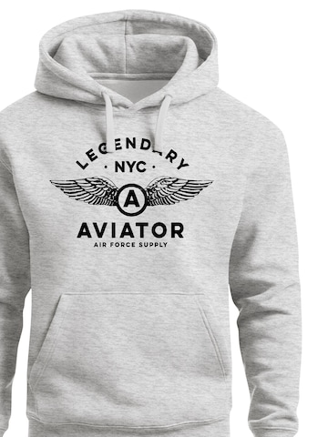 Neverless Sweatshirt 'Aviator Wings'‌‌‌‌‌‌‌‌‌‌ in Grau