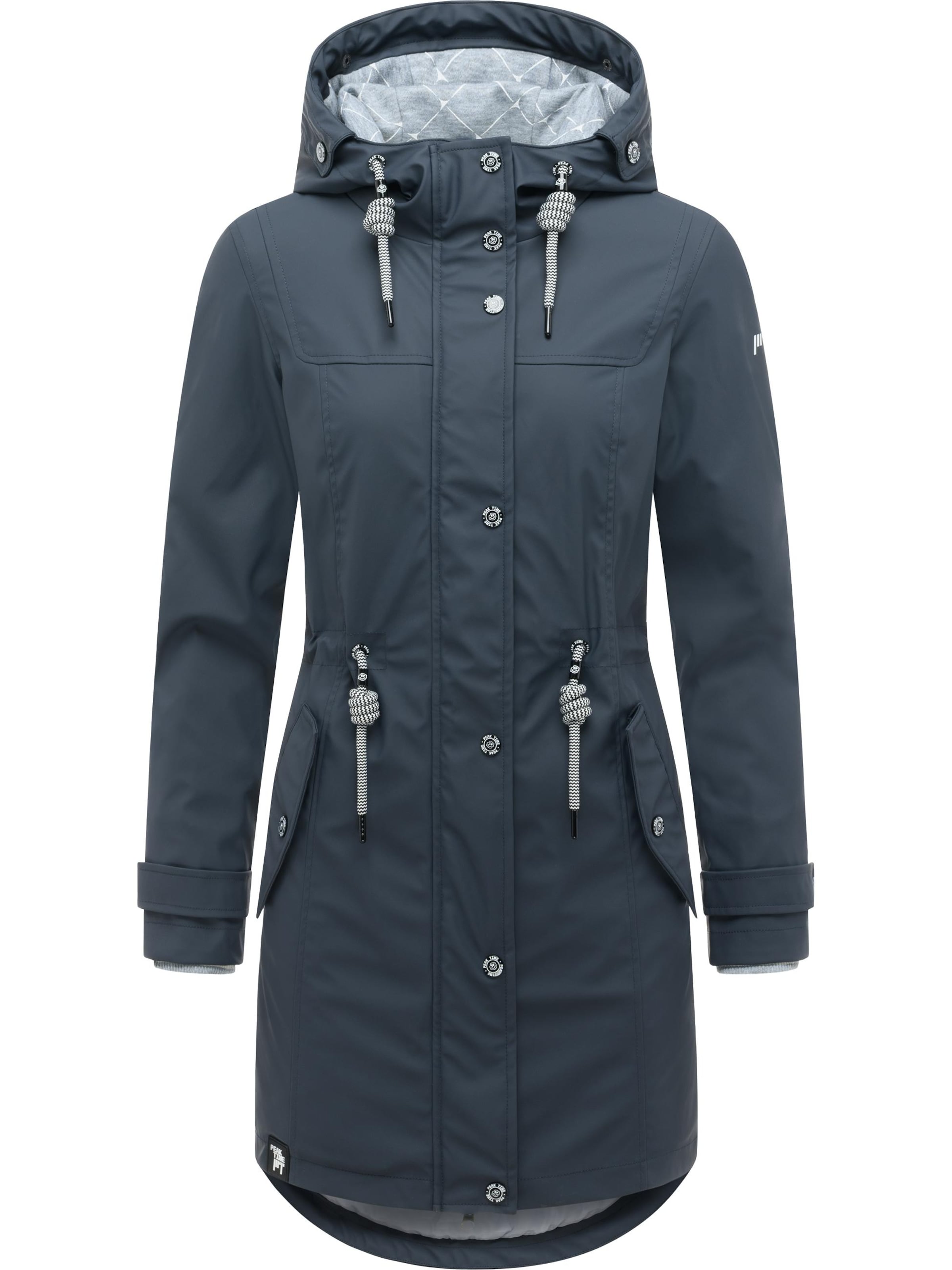 Cappotto funzionale di Peak Time in blu: frontale
