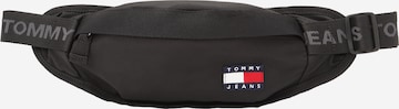 Tommy Jeans - Riñonera 'Essential Repeat' en negro: frente