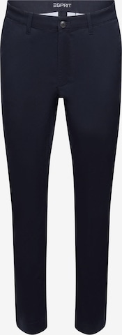 Coupe slim Pantalon chino ESPRIT en bleu : devant