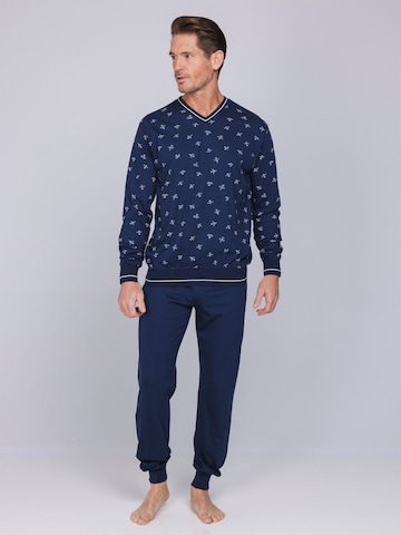 Pastunette Pyjama lang 'Cloud Navigator' in Blauw: voorkant