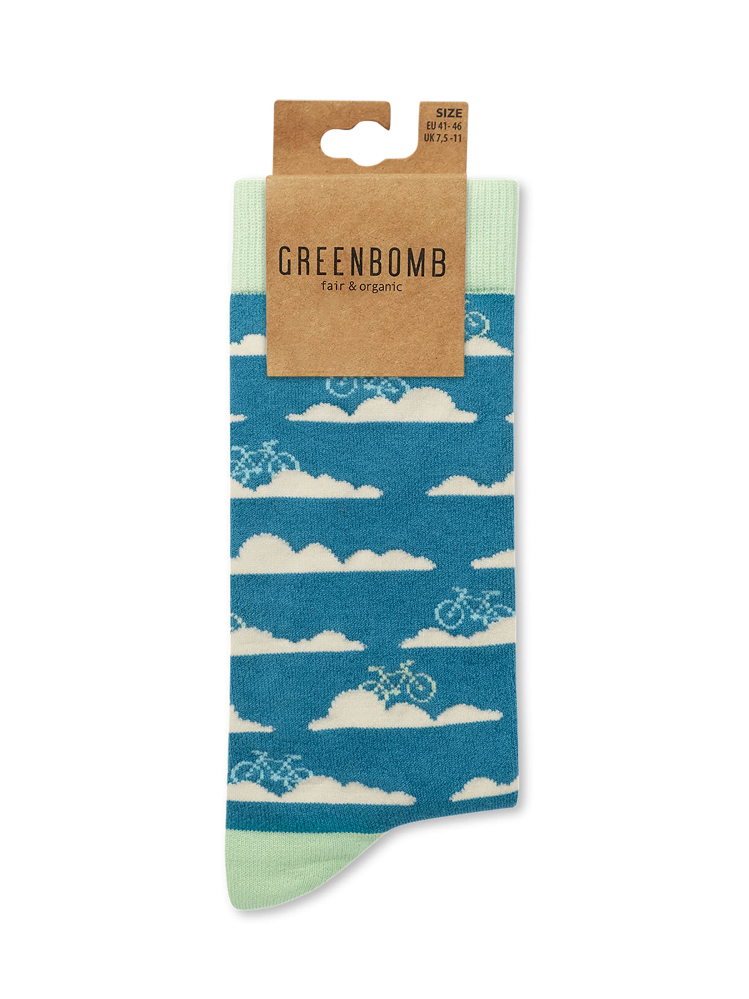 GREENBOMB Socken 'Clouds' in Blau