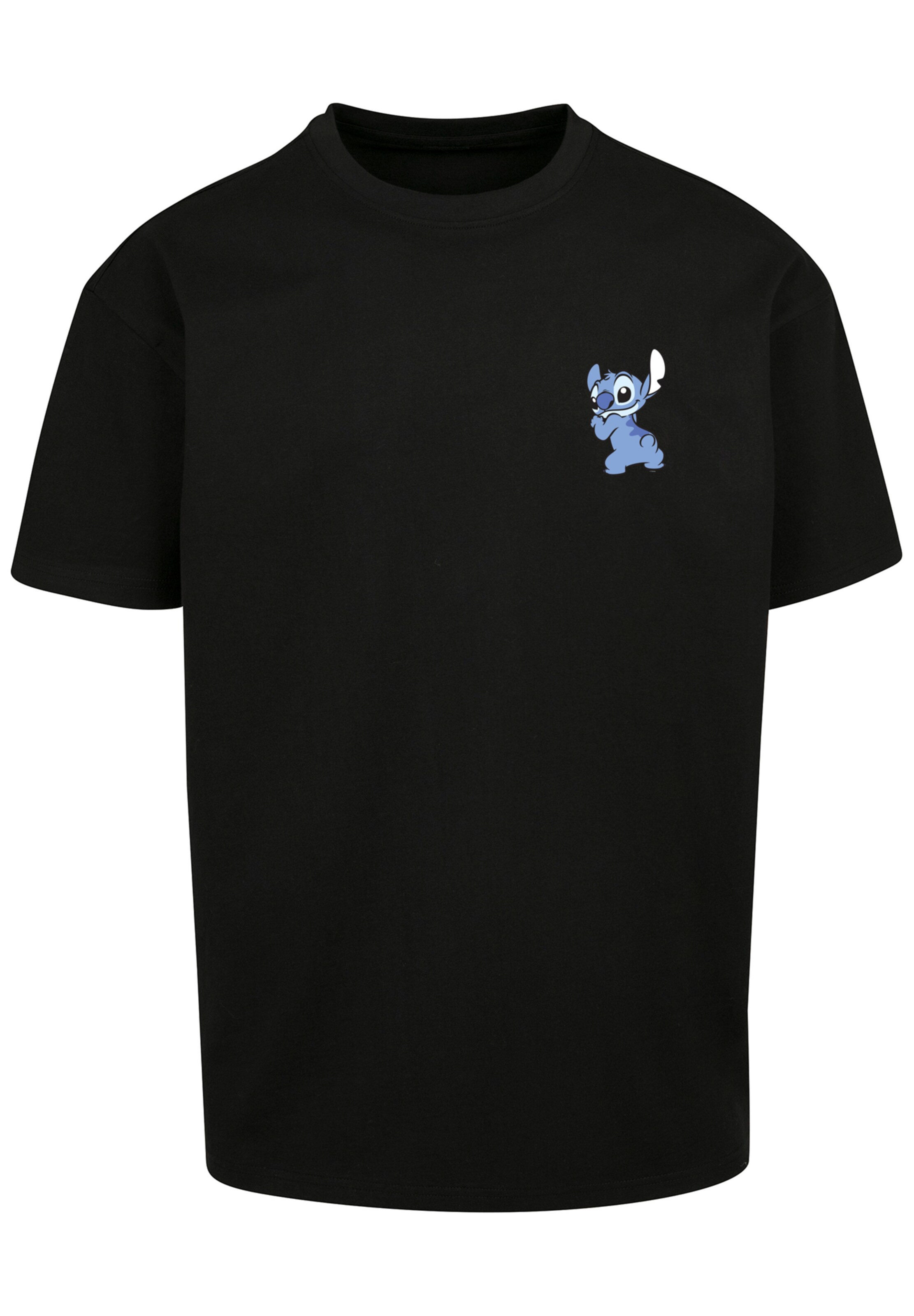 T-Shirt 'Disney Lilo And Stitch' F4NT4STIC en noir : devant