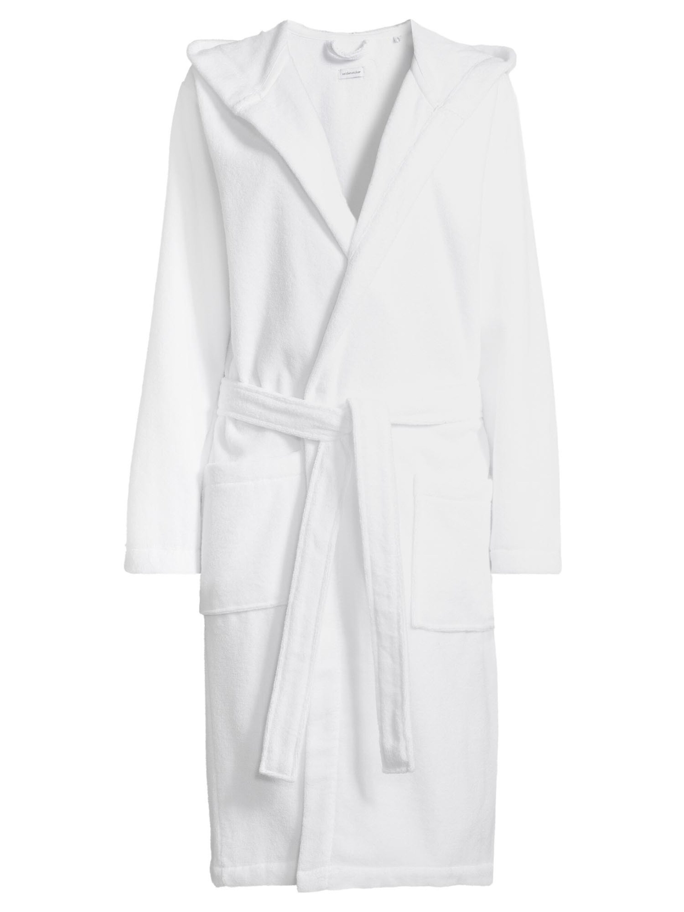 SEIDENSTICKER Long Bathrobe 'Robe' in White: front