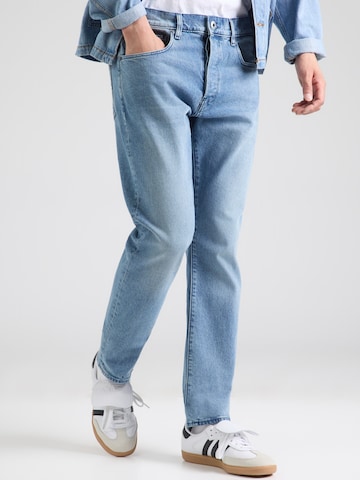 G-STAR Slimfit Kavbojke '3301' | modra barva: sprednja stran