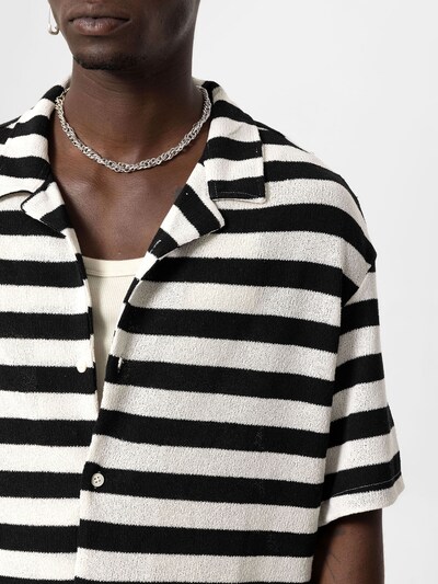 VAMOS CLO Button Up Shirt in Black / White, Item view