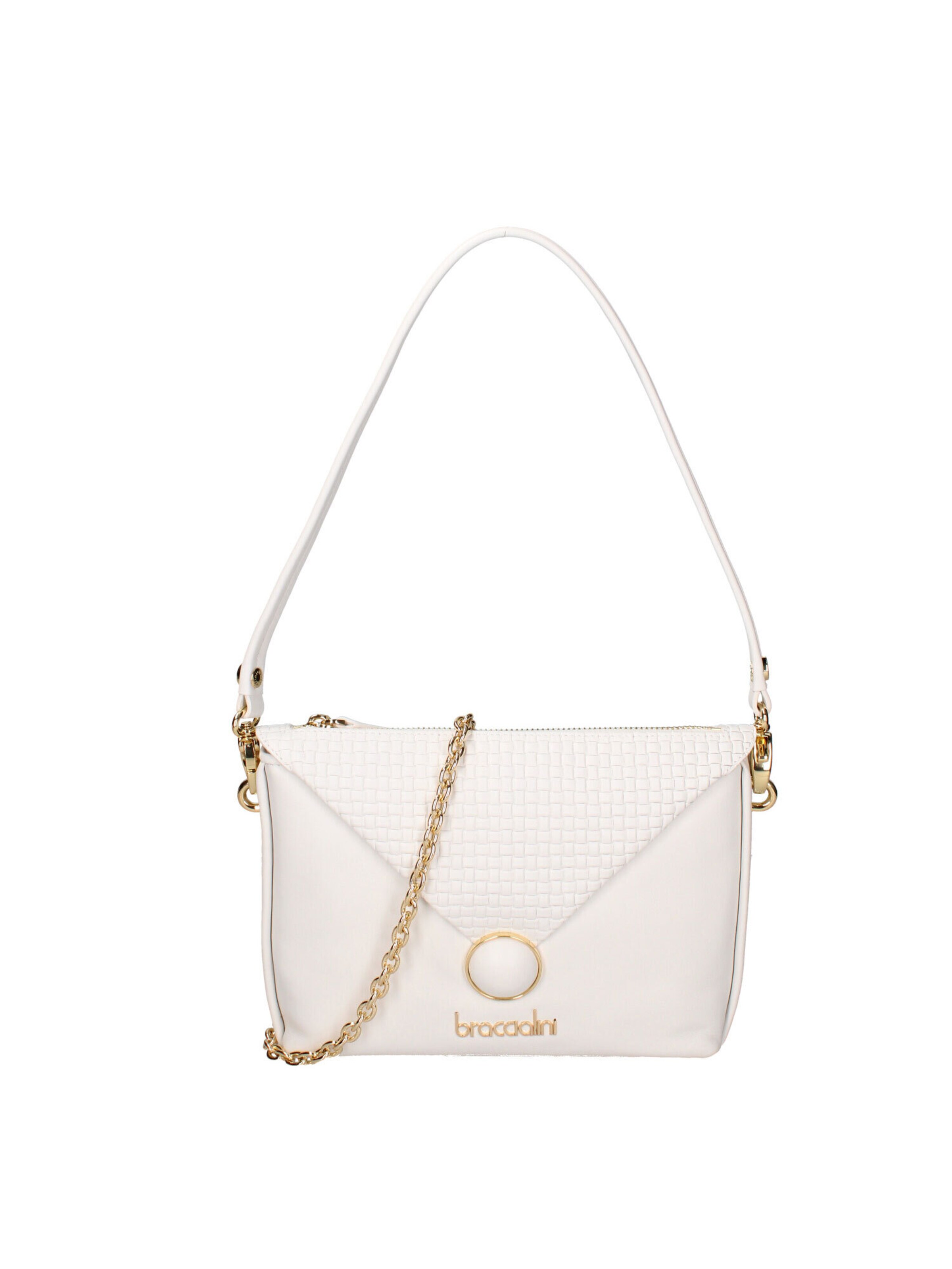 Borsa a spalla di Braccialini in bianco: frontale