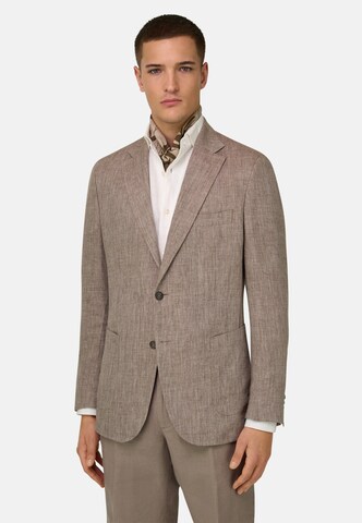 Boggi Milano Comfort fit Business-colbert in Bruin: voorkant