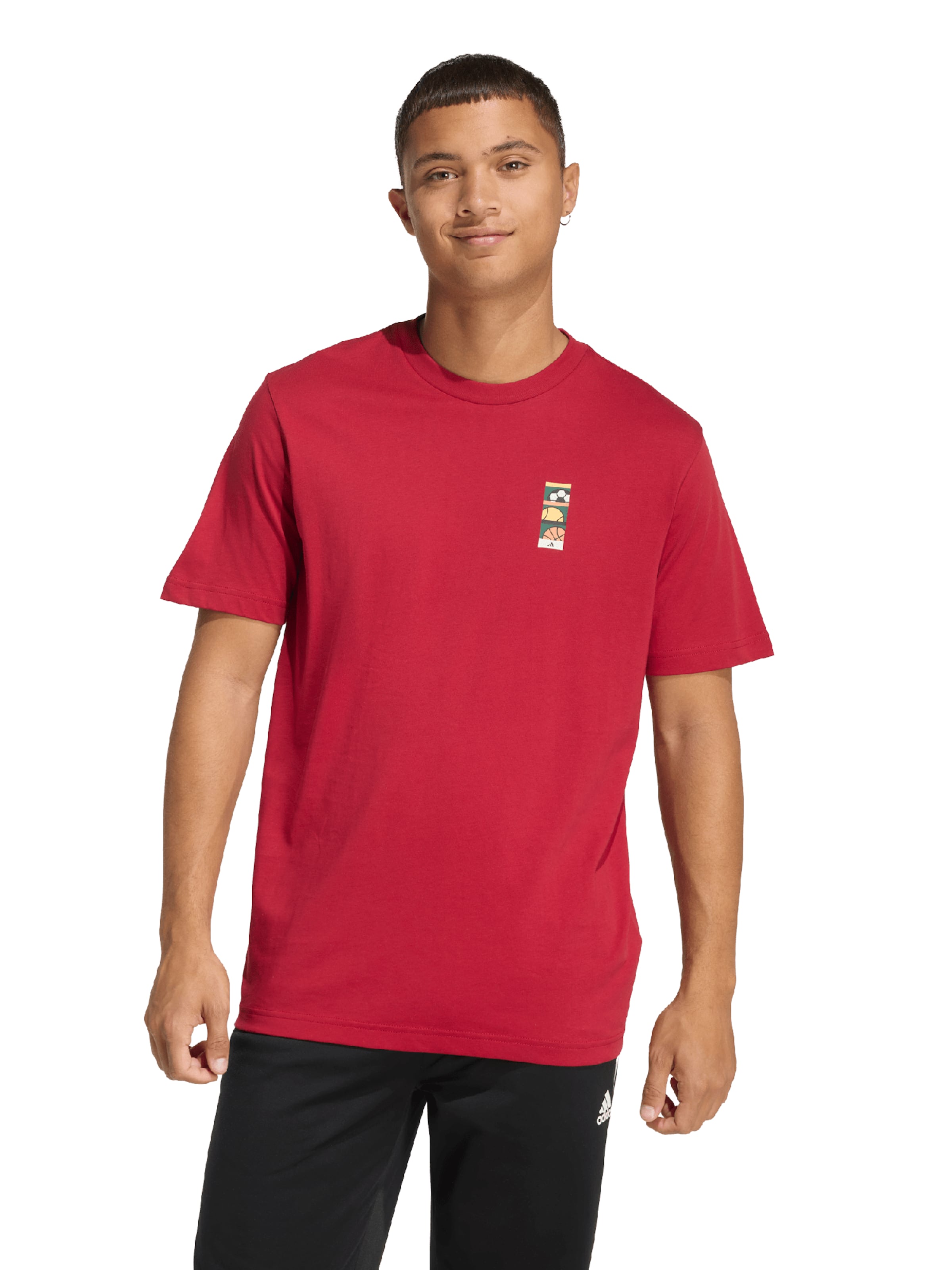 ruda ADIDAS SPORTSWEAR Sportiniai marškinėliai 'MOS POSTER': priekis