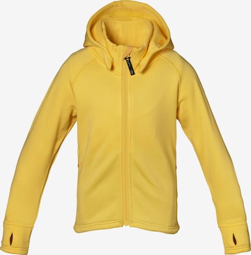 Isbjörn of Sweden Fleece Jacket 'Panda' in Yellow: front