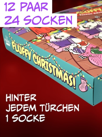 pummel & friends Socken 'Adventskalender Pummeleinhorn mit 12 Paar'‌‌‌‌‌ in Mischfarben