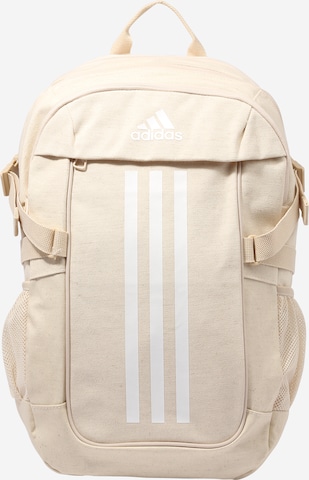 ADIDAS PERFORMANCE Sports Backpack in Beige: front