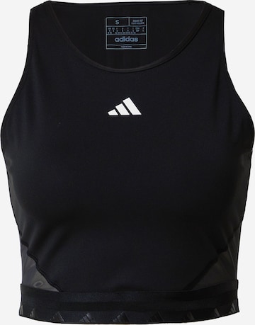 ADIDAS PERFORMANCE Sports top 'Aeroready Hyperglam' in Black: front