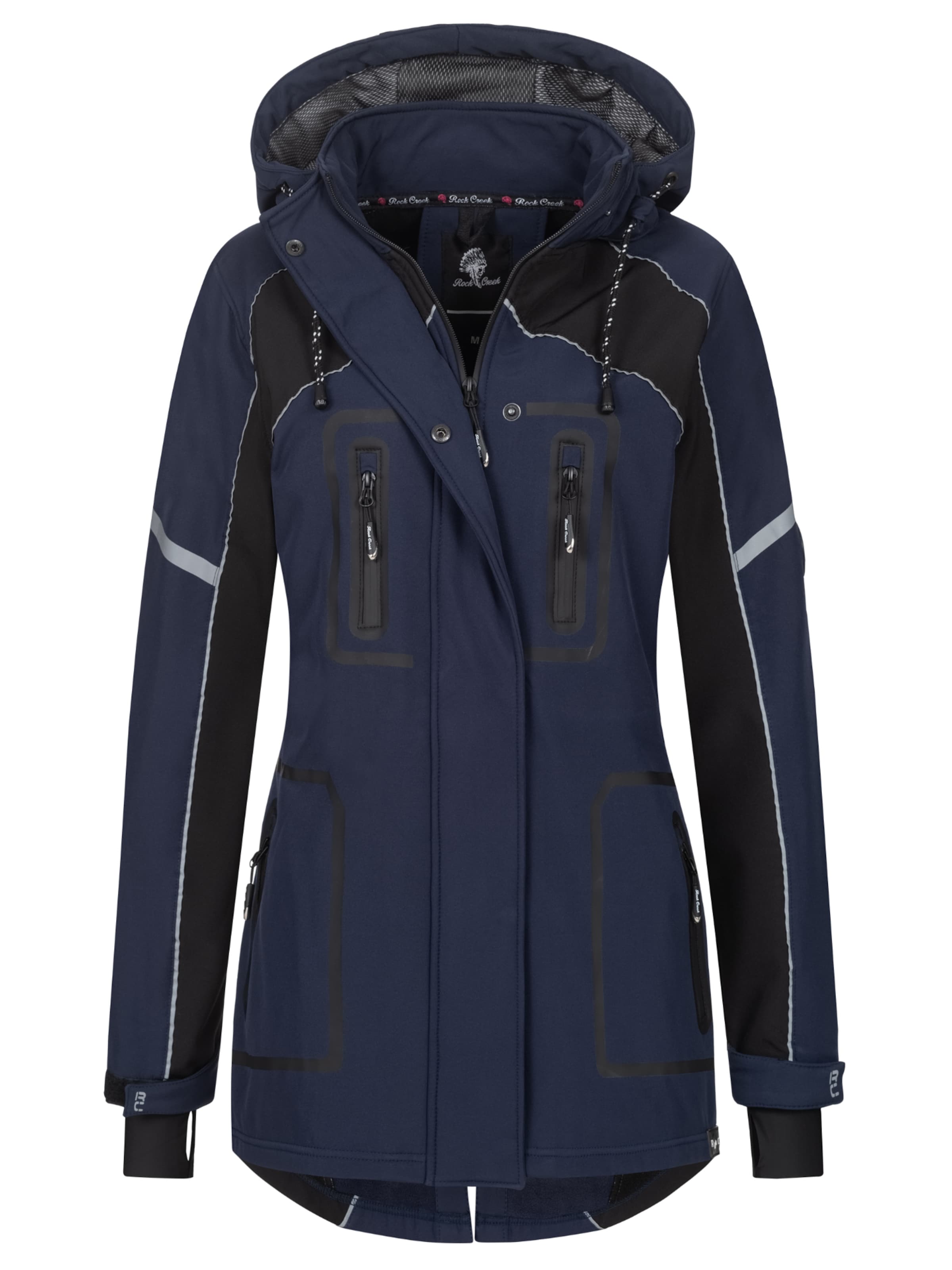 Rock Creek Jacke ' Mantel ' in Blau: Vorderseite