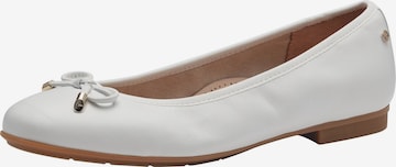 TAMARIS Ballet Flats in White: front