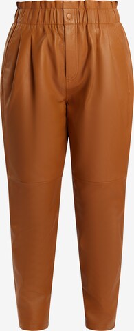 Effilé Pantalon à pince 'Incus' DreiMaster Vintage en marron : devant