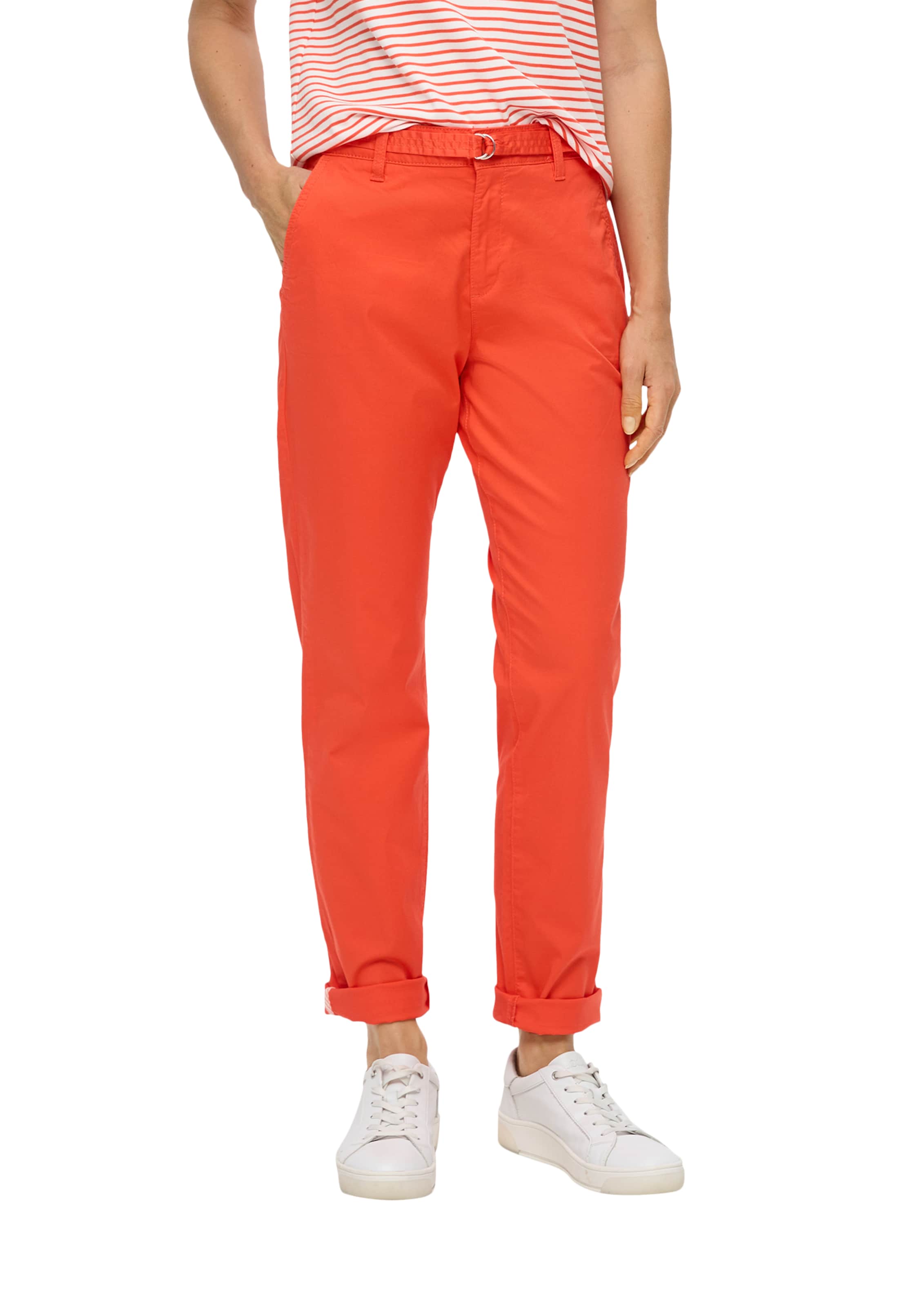 s.Oliver Regular Chino in Oranje: voorkant