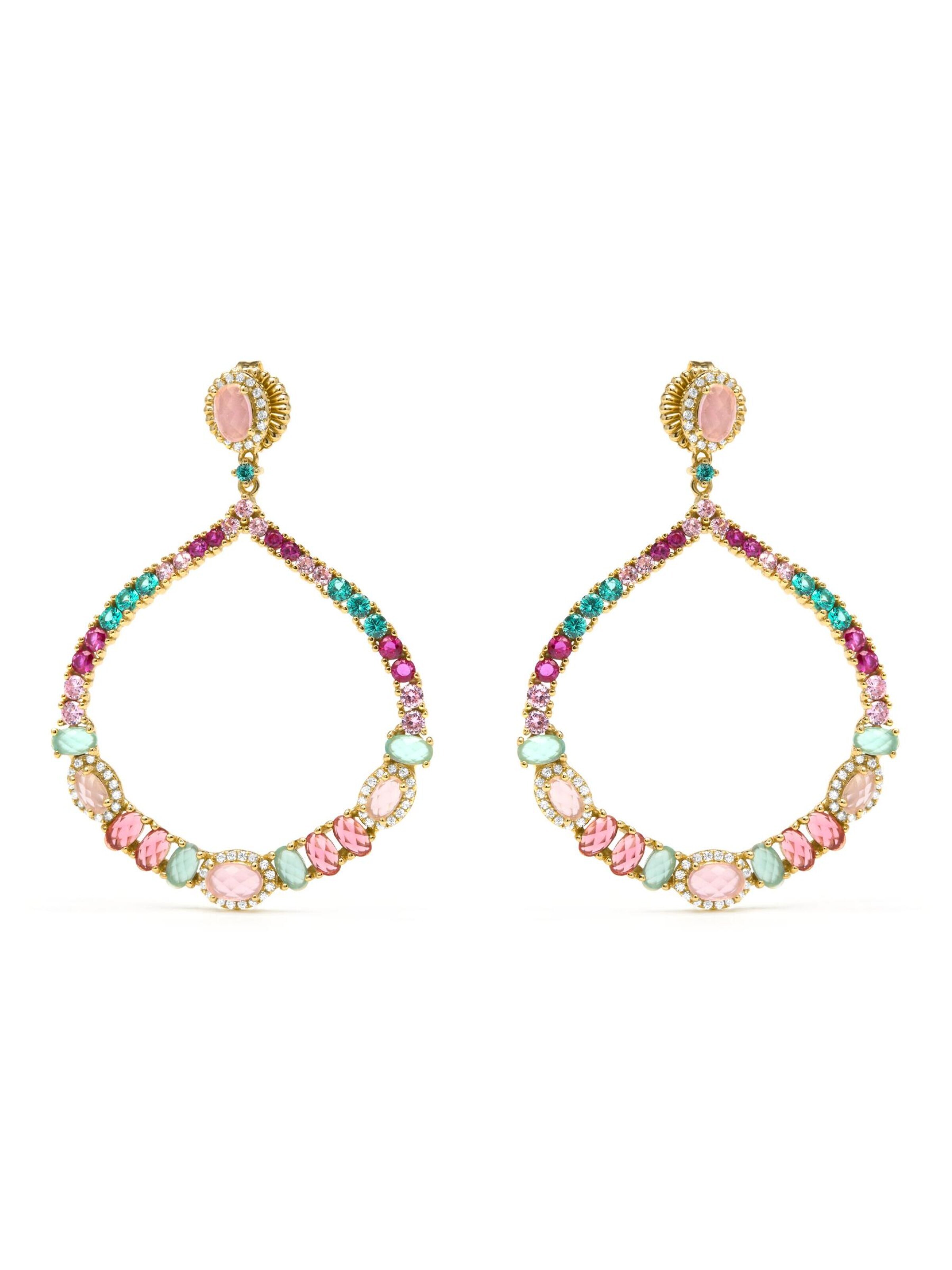 Boucles d'oreilles 'Gwane' Luxenter en mélange de couleurs : devant