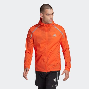 ADIDAS SPORTSWEAR Športna jakna 'Marathon' | oranžna barva: sprednja stran