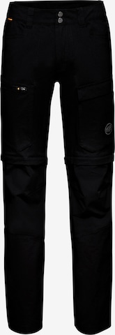 MAMMUT Regular Workout Pants 'Zinal Hybrid' in Black: front