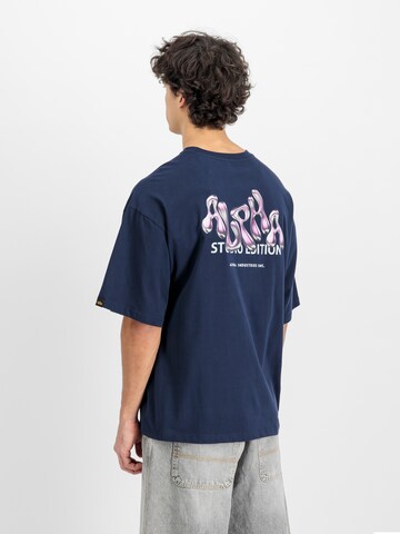 T-Shirt 'Studio Edition' ALPHA INDUSTRIES en bleu : devant