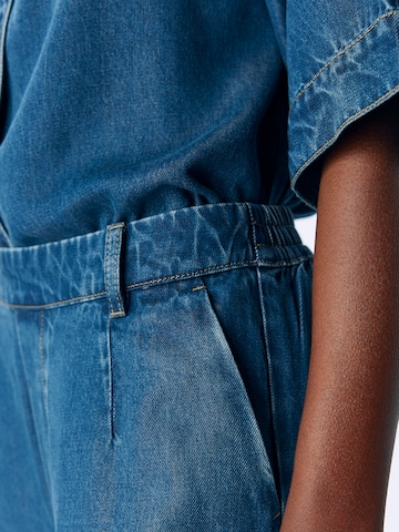 OBJECT Wide Leg Jeans 'OBJFRAME LISA' in Blau