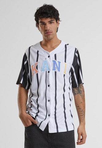 Karl Kani - Ajuste regular Camisa 'KM241-040-1' en blanco: frente