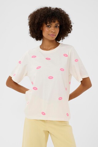 CULTURE - Camisa 'CUKissy' em branco: frente