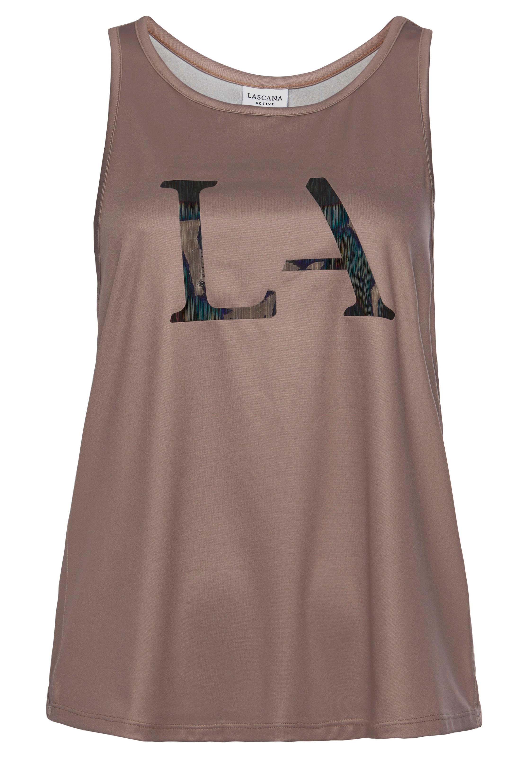 LASCANA ACTIVE Спортен топ в бежово: отпред