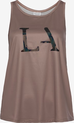 LASCANA ACTIVE Sports Top in Beige: front