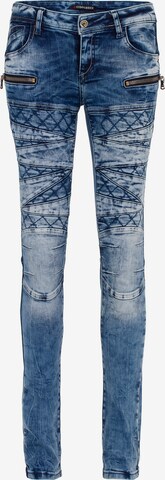 CIPO & BAXX Skinny Jeans in Blauw: voorkant