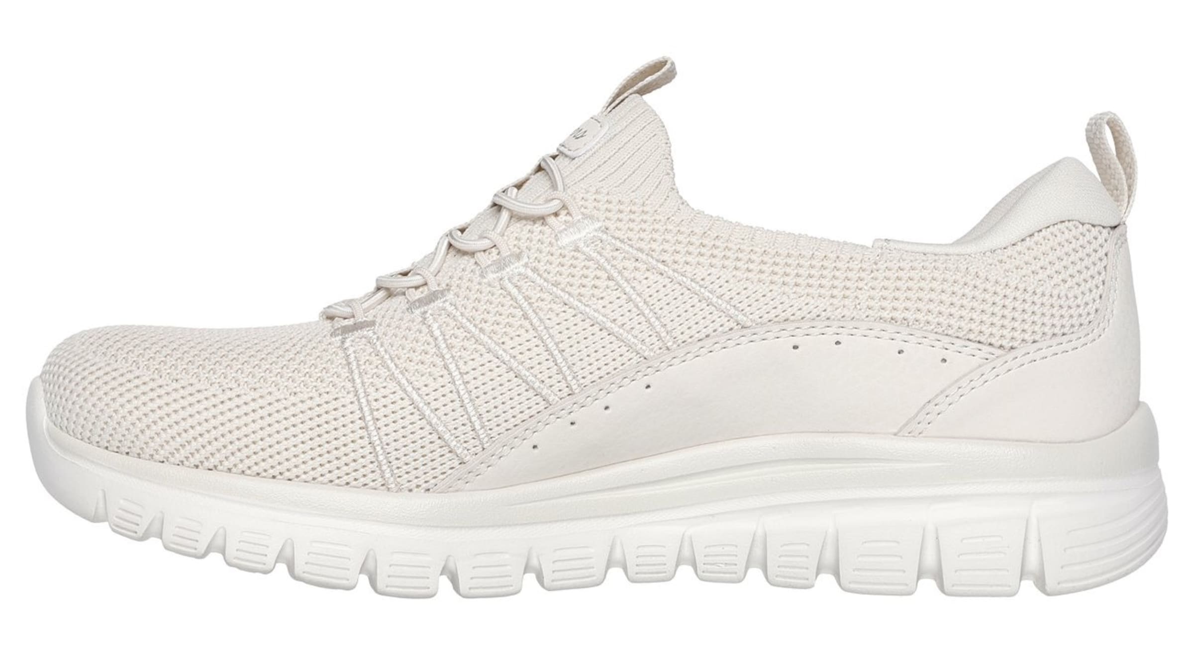 SKECHERS Slip-Ons in White: front