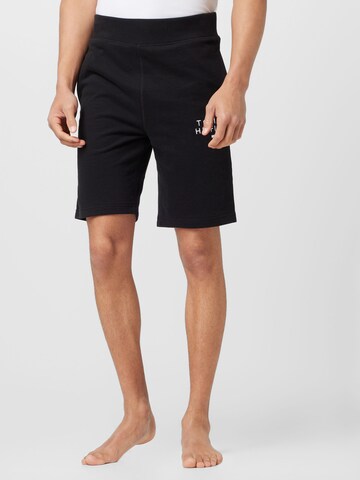 TOMMY HILFIGER - regular Pantalón de pijama en negro: frente