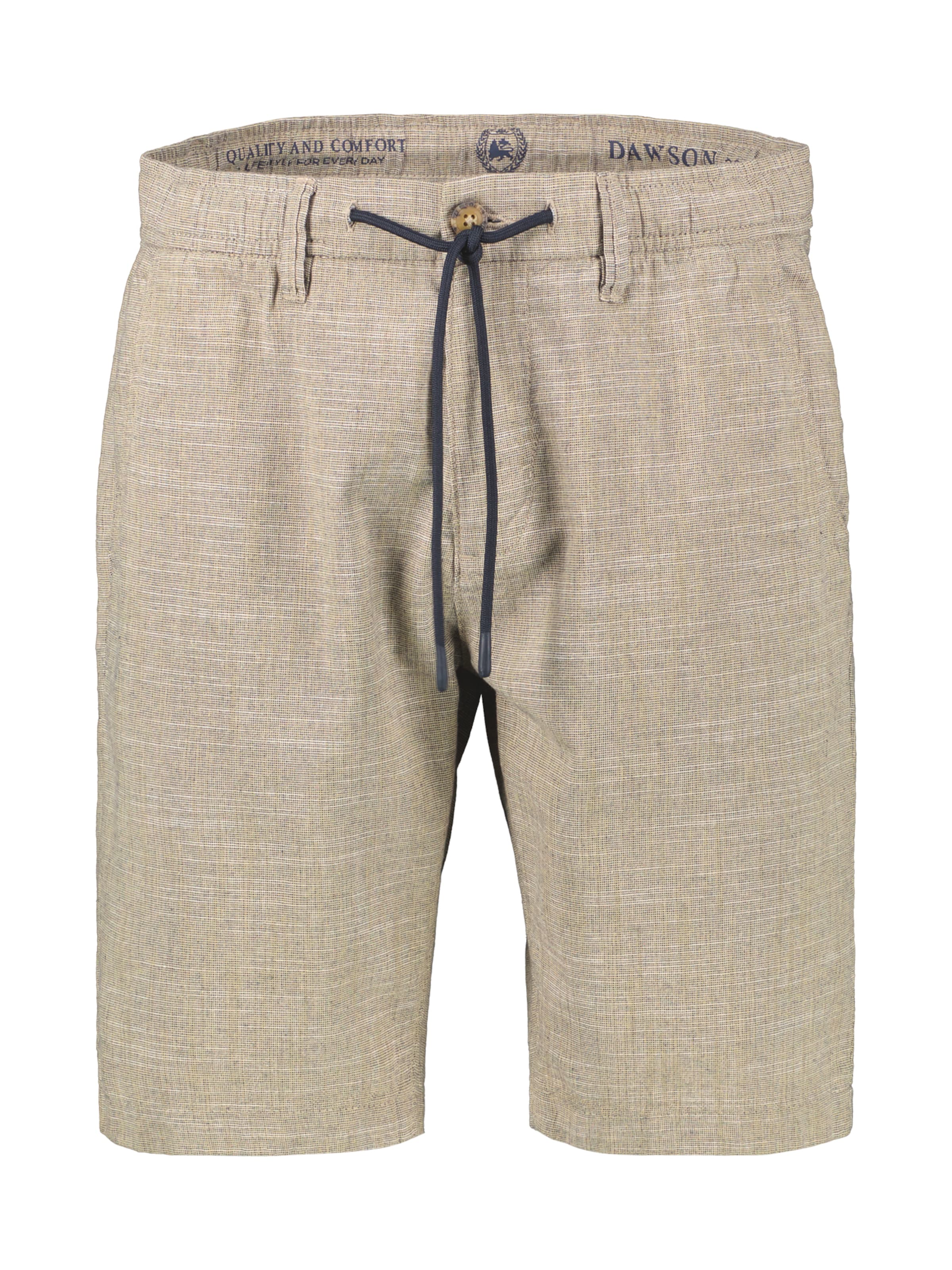 LERROS Sommerliche Chino-Shorts aus reiner Baumwolle mit Tunnelzug in Beige: Vorderseite